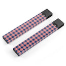 Coral and Navy Plaid Pattern - Premium Decal Protective Skin-Wrap Sticker compatible with the Juul Labs vaping device