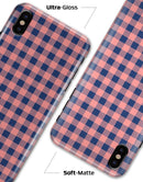 Coral and Navy Plaid Pattern - iPhone X Clipit Case