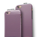 Coral and Nay Horizontal Lines iPhone 6/6s or 6/6s Plus 2-Piece Hybrid INK-Fuzed Case