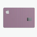 Coral and Nay Horizontal Lines - Premium Protective Decal Skin-Kit for the Apple Credit Card