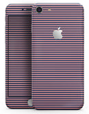 Coral and Nay Horizontal Lines - Skin-kit for the iPhone 8 or 8 Plus