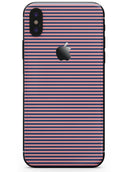 Coral and Nay Horizontal Lines - iPhone X Skin-Kit