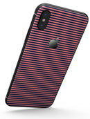 Coral and Nay Horizontal Lines - iPhone X Skin-Kit