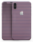 Coral and Nay Horizontal Lines - iPhone X Skin-Kit
