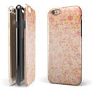 Coral and Pink Faded Flower Field  iPhone 6/6s or 6/6s Plus 2-Piece Hybrid INK-Fuzed Case