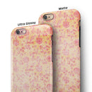 Coral and Pink Faded Flower Field  iPhone 6/6s or 6/6s Plus 2-Piece Hybrid INK-Fuzed Case