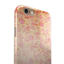 Coral and Pink Faded Flower Field  iPhone 6/6s or 6/6s Plus 2-Piece Hybrid INK-Fuzed Case