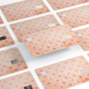 Coral and Pink Scratched Polka Dots - Premium Protective Decal Skin-Kit for the Apple Credit Card