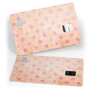 Coral and Pink Scratched Polka Dots - Premium Protective Decal Skin-Kit for the Apple Credit Card