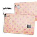 Coral and Pink Scratched Polka Dots - Premium Protective Decal Skin-Kit for the Apple Credit Card