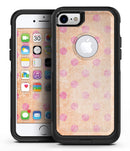 Coral and Pink Scratched Polka Dots - iPhone 7 or 8 OtterBox Case & Skin Kits