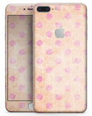Coral and Pink Scratched Polka Dots - Skin-kit for the iPhone 8 or 8 Plus