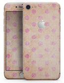 Coral and Pink Scratched Polka Dots - Skin-kit for the iPhone 8 or 8 Plus