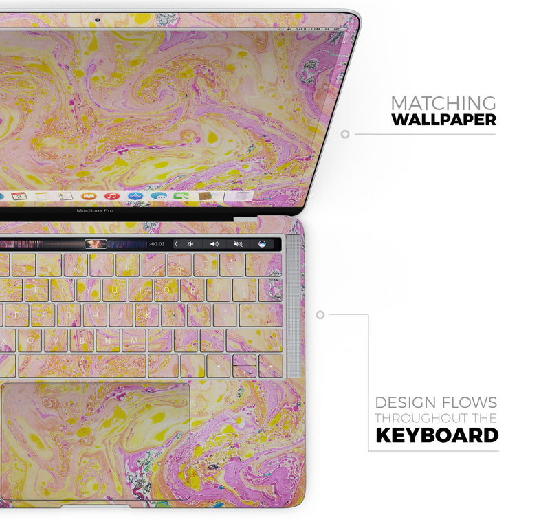 Cotton Candy Oil Mix - Skin Decal Wrap Kit Compatible with the Apple MacBook Pro, Pro with Touch Bar or Air (11", 12", 13", 15" & 16" - All Versions Available)