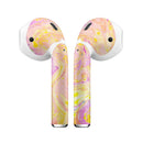 Cotton Candy Oil Mix - Full Body Skin Decal Wrap Kit for the Wireless Bluetooth Apple Airpods Pro, AirPods Gen 1 or Gen 2 with Wireless Charging