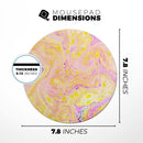 Cotton Candy Oil Mix// WaterProof Rubber Foam Backed Anti-Slip Mouse Pad for Home Work Office or Gaming Computer Desk