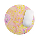 Cotton Candy Oil Mix// WaterProof Rubber Foam Backed Anti-Slip Mouse Pad for Home Work Office or Gaming Computer Desk