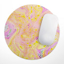 Cotton Candy Oil Mix// WaterProof Rubber Foam Backed Anti-Slip Mouse Pad for Home Work Office or Gaming Computer Desk