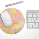 Cotton Candy Oil Mix// WaterProof Rubber Foam Backed Anti-Slip Mouse Pad for Home Work Office or Gaming Computer Desk