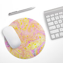 Cotton Candy Oil Mix// WaterProof Rubber Foam Backed Anti-Slip Mouse Pad for Home Work Office or Gaming Computer Desk