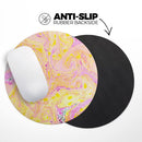 Cotton Candy Oil Mix// WaterProof Rubber Foam Backed Anti-Slip Mouse Pad for Home Work Office or Gaming Computer Desk