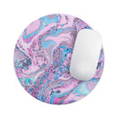 Cotton Candy Oil Mix V3// WaterProof Rubber Foam Backed Anti-Slip Mouse Pad for Home Work Office or Gaming Computer Desk