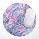 Cotton Candy Oil Mix V3// WaterProof Rubber Foam Backed Anti-Slip Mouse Pad for Home Work Office or Gaming Computer Desk