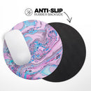 Cotton Candy Oil Mix V3// WaterProof Rubber Foam Backed Anti-Slip Mouse Pad for Home Work Office or Gaming Computer Desk