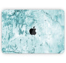 Cracked Turquise Marble Surface - Skin Decal Wrap Kit Compatible with the Apple MacBook Pro, Pro with Touch Bar or Air (11", 12", 13", 15" & 16" - All Versions Available)