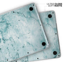 Cracked Turquise Marble Surface - Skin Decal Wrap Kit Compatible with the Apple MacBook Pro, Pro with Touch Bar or Air (11", 12", 13", 15" & 16" - All Versions Available)