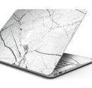 Cracked White Marble Slate - Skin Decal Wrap Kit Compatible with the Apple MacBook Pro, Pro with Touch Bar or Air (11", 12", 13", 15" & 16" - All Versions Available)