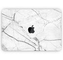Cracked White Marble Slate - Skin Decal Wrap Kit Compatible with the Apple MacBook Pro, Pro with Touch Bar or Air (11", 12", 13", 15" & 16" - All Versions Available)