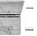 Cracked White Marble Slate - Skin Decal Wrap Kit Compatible with the Apple MacBook Pro, Pro with Touch Bar or Air (11", 12", 13", 15" & 16" - All Versions Available)
