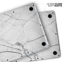 Cracked White Marble Slate - Skin Decal Wrap Kit Compatible with the Apple MacBook Pro, Pro with Touch Bar or Air (11", 12", 13", 15" & 16" - All Versions Available)