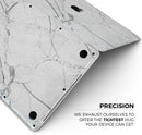 Cracked White Marble Slate - Skin Decal Wrap Kit Compatible with the Apple MacBook Pro, Pro with Touch Bar or Air (11", 12", 13", 15" & 16" - All Versions Available)