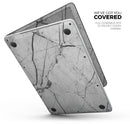Cracked White Marble Slate - Skin Decal Wrap Kit Compatible with the Apple MacBook Pro, Pro with Touch Bar or Air (11", 12", 13", 15" & 16" - All Versions Available)