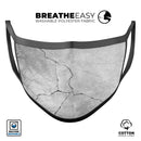 Cracked Concrete V1 - Made in USA Mouth Cover Unisex Anti-Dust Cotton Blend Reusable & Washable Face Mask with Adjustable Sizing for Adult or Child