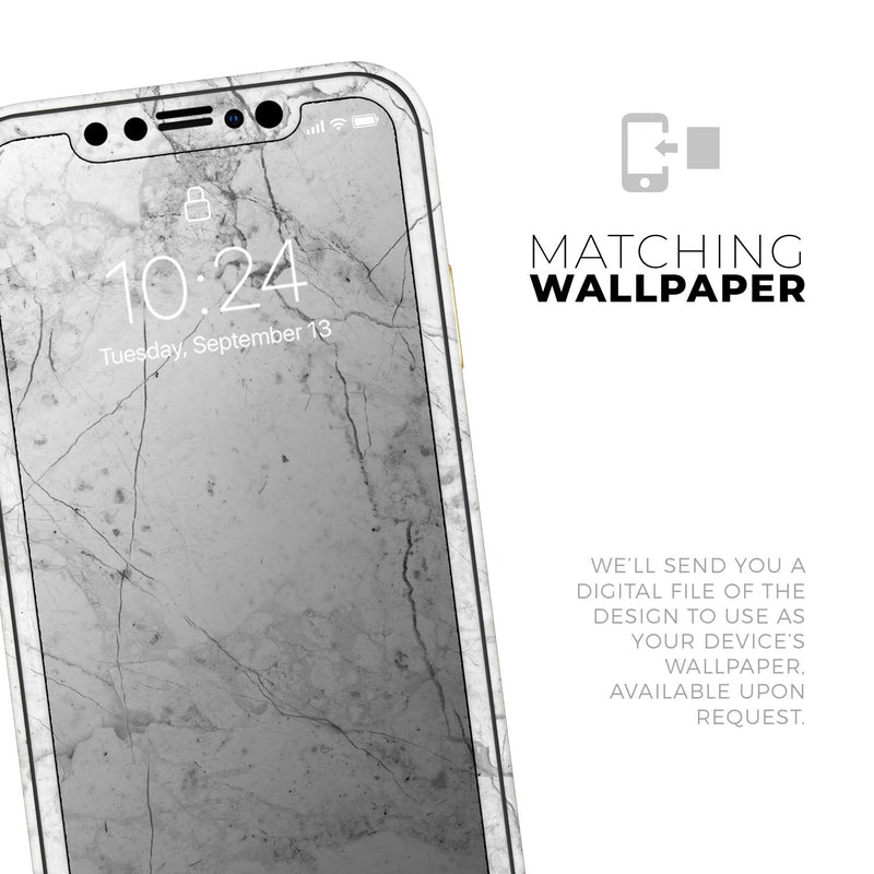 Cracked Marble Surface - Skin-Kit compatible with the Apple iPhone 13, 13 Pro Max, 13 Mini, 13 Pro, iPhone 12, iPhone 11 (All iPhones Available)