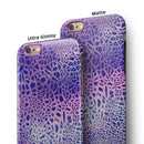 Cracked Purple Texture iPhone 6/6s or 6/6s Plus 2-Piece Hybrid INK-Fuzed Case