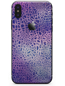 Cracked Purple Texture - iPhone X Skin-Kit