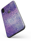 Cracked Purple Texture - iPhone X Skin-Kit