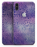 Cracked Purple Texture - iPhone X Skin-Kit
