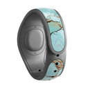Cracked Teal Stone - Decal Skin Wrap Kit for the Disney Magic Band