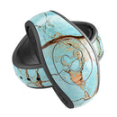 Cracked Teal Stone - Decal Skin Wrap Kit for the Disney Magic Band