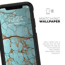 Cracked Teal Stone - Skin Kit for the iPhone OtterBox Cases