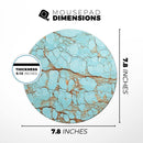 Cracked Teal Stone// WaterProof Rubber Foam Backed Anti-Slip Mouse Pad for Home Work Office or Gaming Computer Desk