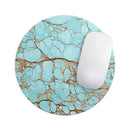 Cracked Teal Stone// WaterProof Rubber Foam Backed Anti-Slip Mouse Pad for Home Work Office or Gaming Computer Desk