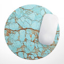 Cracked Teal Stone// WaterProof Rubber Foam Backed Anti-Slip Mouse Pad for Home Work Office or Gaming Computer Desk