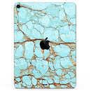 Cracked Teal Stone - Full Body Skin Decal for the Apple iPad Pro 12.9", 11", 10.5", 9.7", Air or Mini (All Models Available)