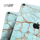 Cracked Teal Stone - Full Body Skin Decal for the Apple iPad Pro 12.9", 11", 10.5", 9.7", Air or Mini (All Models Available)